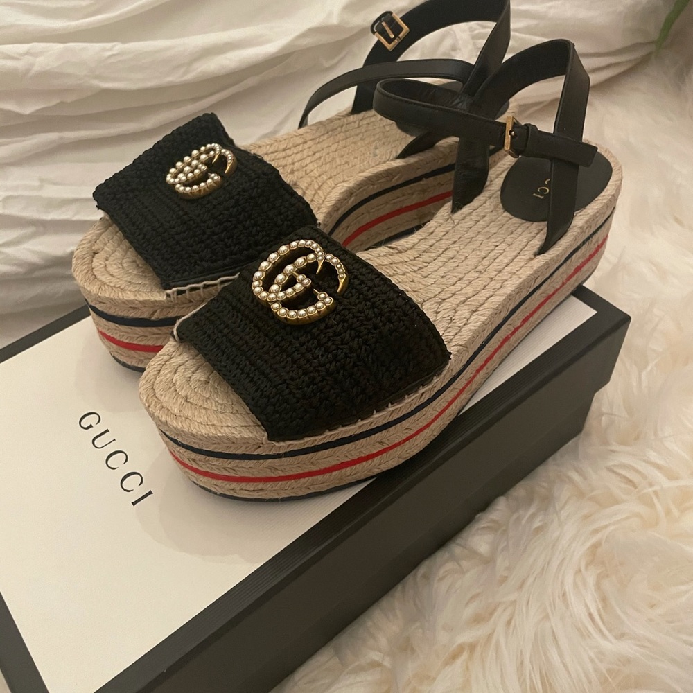 *TODAY ONLY* NIB Gucci Pearl Platform Espadrille